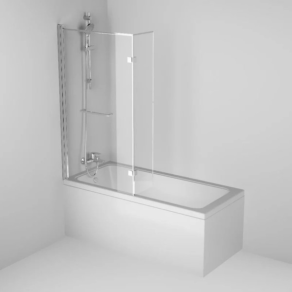 Изображение товара Стеклянная шторка для ванны Damixa DX35WBS-D7W1-150MT