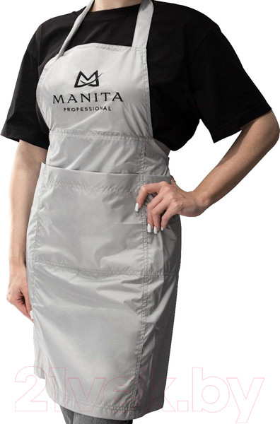 Изображение товара Фартук парикмахерский Manita Professional Для мастера салона красоты (серый)