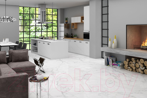 Изображение товара Плитка Netto Gres White Marble Matt (600x1200)