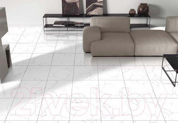Изображение товара Плитка Netto Gres White Marble Matt (600x1200)