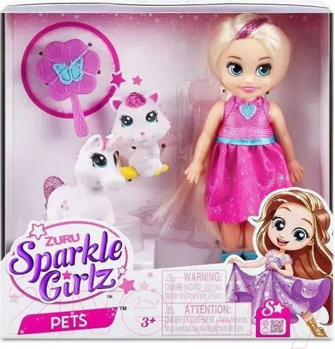 Изображение товара Кукла с аксессуарами Zuru Sparkle Girlz Принцесса с питомцами / 100522