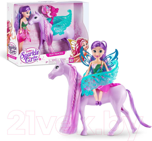 Изображение товара Кукла с аксессуарами Zuru Sparkle Girlz Фея с единорогом / 100413Z