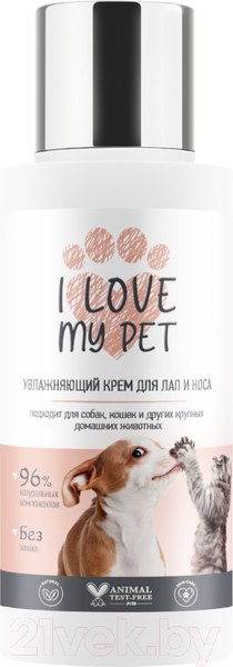 Изображение товара Крем для животных I Love My Pet Для лап и носа собак и кошек (100мл)