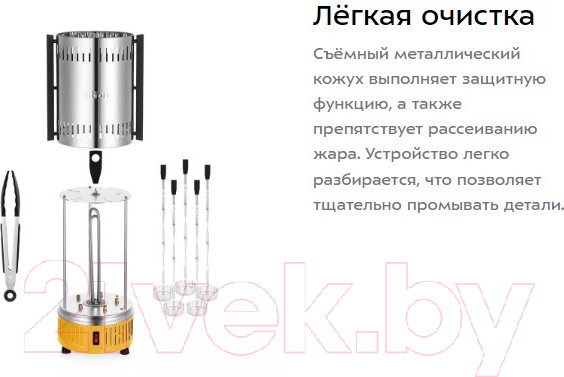 Изображение товара Электрошашлычница Kitfort KT-1408