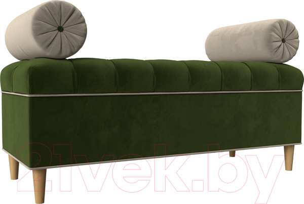 Изображение товара Банкетка Лига Диванов Глория / 113675 (микровельвет зеленый/бежевый/бежевый)