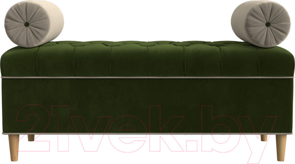 Изображение товара Банкетка Лига Диванов Глория / 113675 (микровельвет зеленый/бежевый/бежевый)