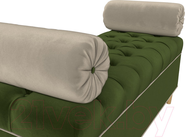 Изображение товара Банкетка Лига Диванов Глория / 113675 (микровельвет зеленый/бежевый/бежевый)