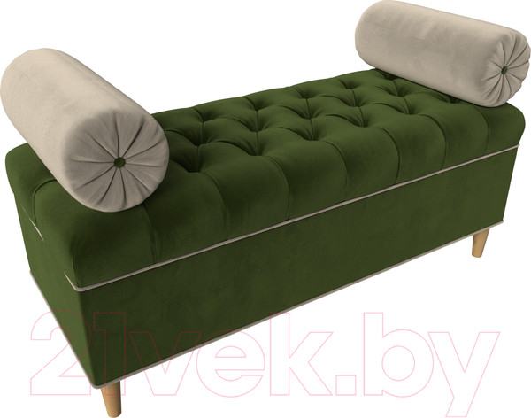 Изображение товара Банкетка Лига Диванов Глория / 113675 (микровельвет зеленый/бежевый/бежевый)