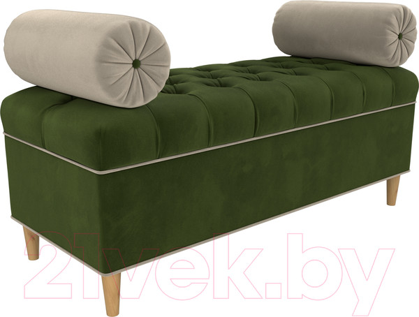 Изображение товара Банкетка Лига Диванов Глория / 113675 (микровельвет зеленый/бежевый/бежевый)