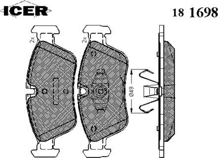 Изображение товара Тормозные колодки Icer 181698