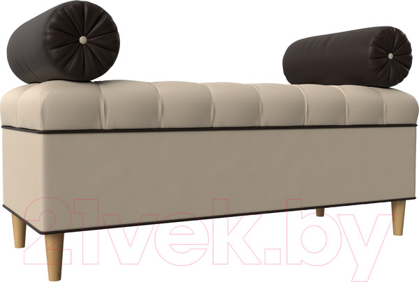 Изображение товара Банкетка Лига Диванов Глория / 29278 (экокожа бежевый/коричневый/коричневый)