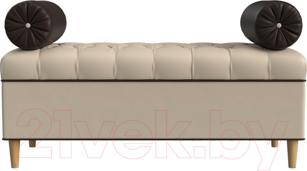 Изображение товара Банкетка Лига Диванов Глория / 29278 (экокожа бежевый/коричневый/коричневый)