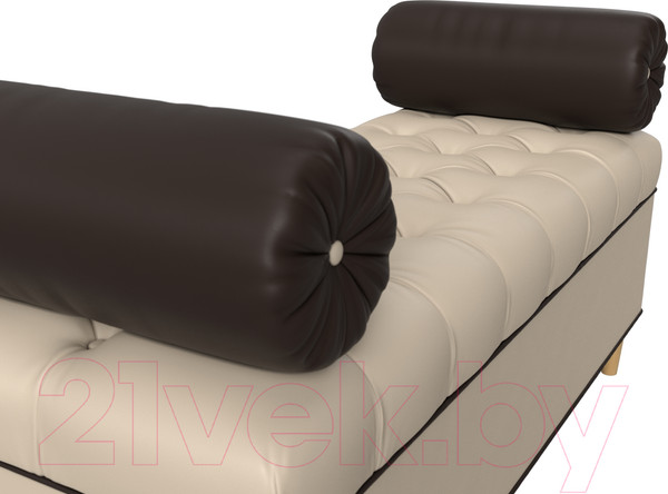 Изображение товара Банкетка Лига Диванов Глория / 29278 (экокожа бежевый/коричневый/коричневый)