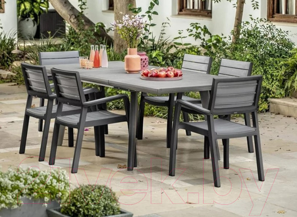 Изображение товара Стол пластиковый Keter Harmony Extendable / 255241 (графит/серый)