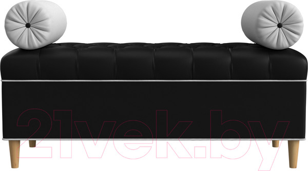 Изображение товара Банкетка Лига Диванов Глория / 29280 (экокожа черный/белый/белый)