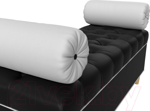 Изображение товара Банкетка Лига Диванов Глория / 29280 (экокожа черный/белый/белый)