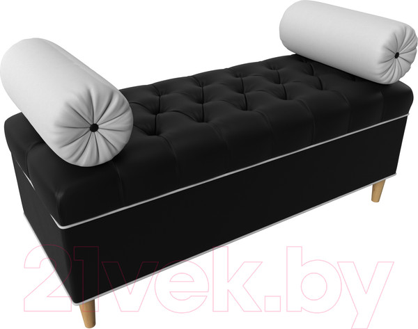 Изображение товара Банкетка Лига Диванов Глория / 29280 (экокожа черный/белый/белый)