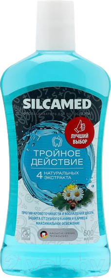 Изображение товара Ополаскиватель для полости рта Silca Med Тройное действие (500мл)