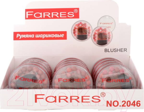 Изображение товара Румяна Farres Шариковые 2046-03 Розовый персик (20г)