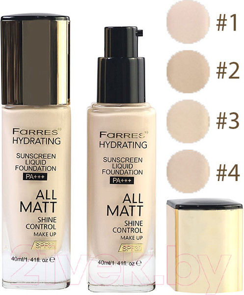 Изображение товара Тональный крем Farres All Matt Увлажняющий SPF 30 Слоновая кость (40мл)