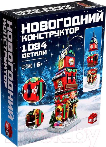 Изображение товара Конструктор Unicon Новогодний. Башня C0275 / 9515358 (1084эл)
