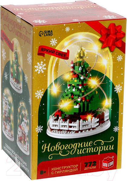 Изображение товара Конструктор Unicon Новогодние истории MG1295 / 9715178 (772эл)