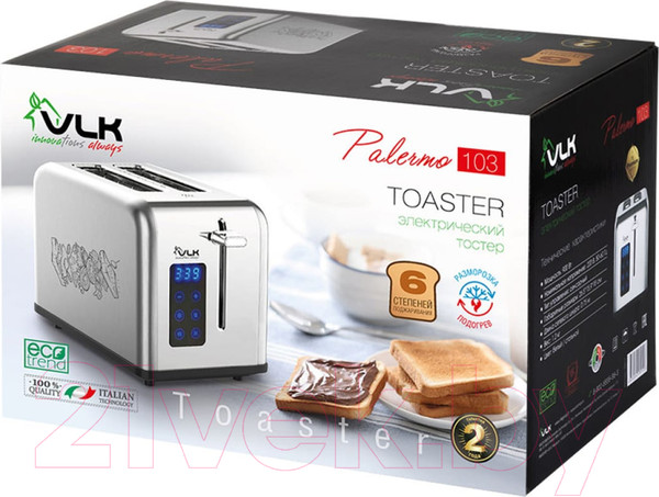 Изображение товара Тостер VLK Palermo 103 (стальной)