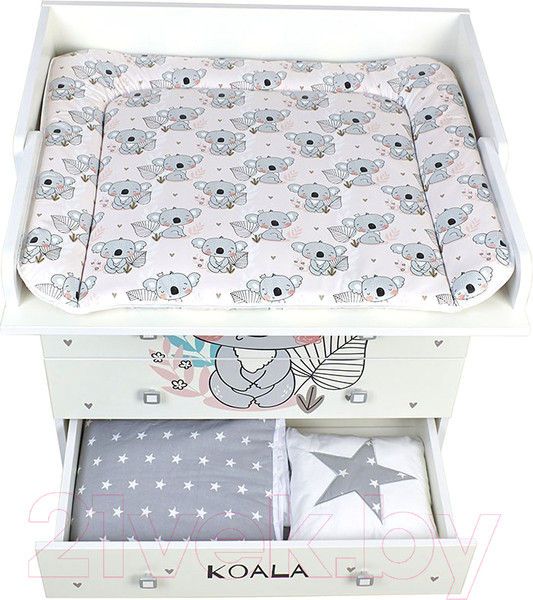 Изображение товара Комод пеленальный Фея Коала 1580 / 0001041.9.17 (белый)