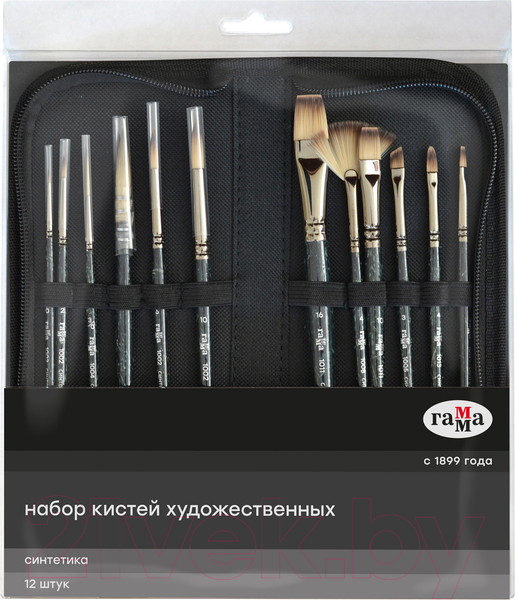 Изображение товара Набор кистей ГАММА Модерн. Синтетика / 1001212 (12шт)