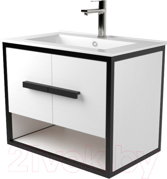 Изображение товара Тумба под умывальник Дабер 009 WeltWasser Deilbach 7517-60 / Т9.6W.2.5 (черный/белый)