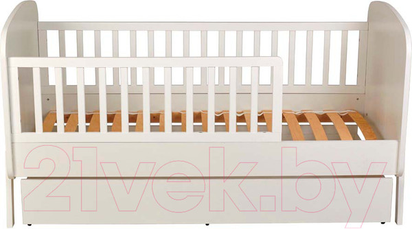 Изображение товара Детская кроватка Polini Kids Mirum 2010 c ящиком / 0003150-103 (белый)