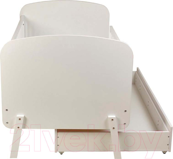 Изображение товара Детская кроватка Polini Kids Mirum 2010 c ящиком / 0003150-103 (белый)