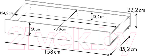 Изображение товара Детская кроватка Polini Kids Mirum 2010 c ящиком / 0003150-151 (серый/белый)