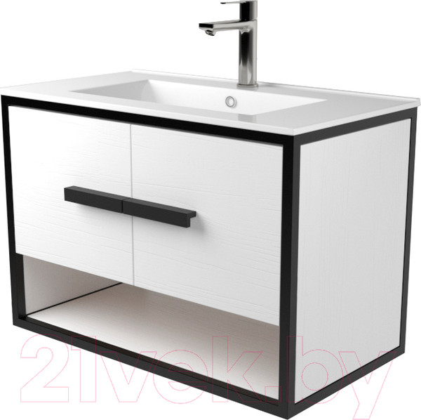 Изображение товара Тумба под умывальник Дабер 009 WeltWasser Deilbach 7517-70 / Т9.7W.2.5 (черный/белый)