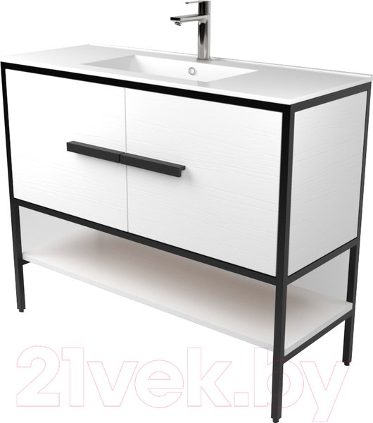 Изображение товара Тумба под умывальник Дабер 007 WeltWasser Deilbach 7517-100 / Т7.10W.2.5 (черный/белый)