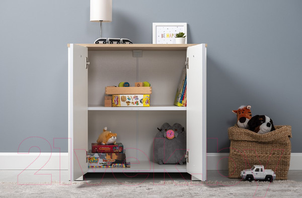 Изображение товара Тумба Mobi Джастин 16.228.02 (белый PE шагрень/дуб белый Exclusive OW D4430)