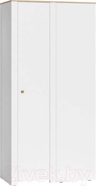 Изображение товара Шкаф Mobi Джастин 13.229 угловой (белый PE шагрень/дуб белый Exclusive OW D4430)