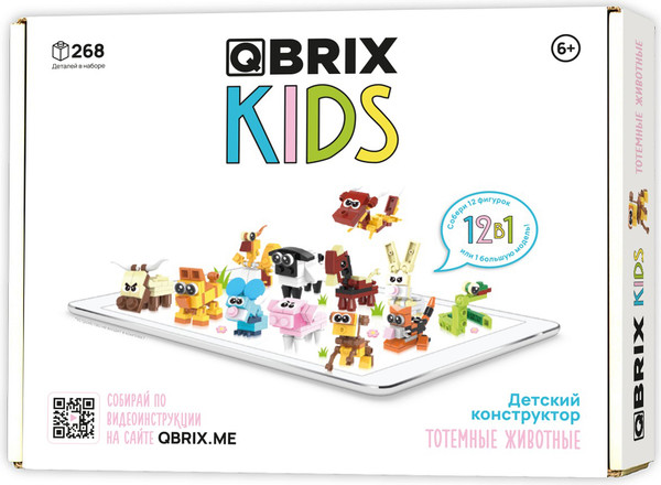 Изображение товара Конструктор QBRIX Kids Тотемные животные