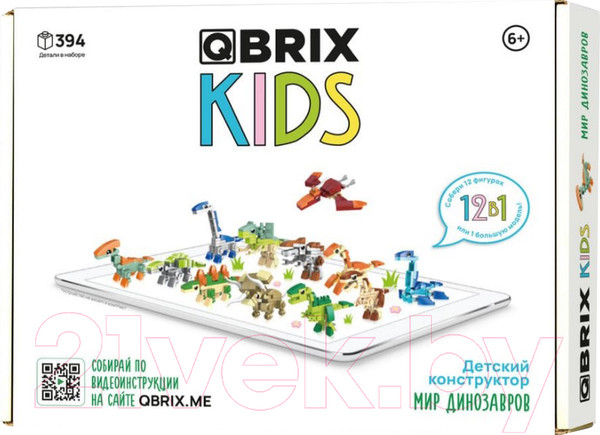 Изображение товара Конструктор QBRIX Kids Мир динозавров