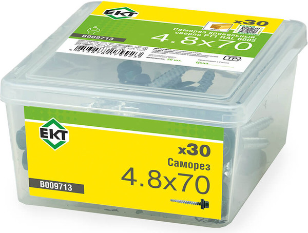 Изображение товара Саморез ЕКТ Кровельный 4.8x70/ B009713 (30шт)
