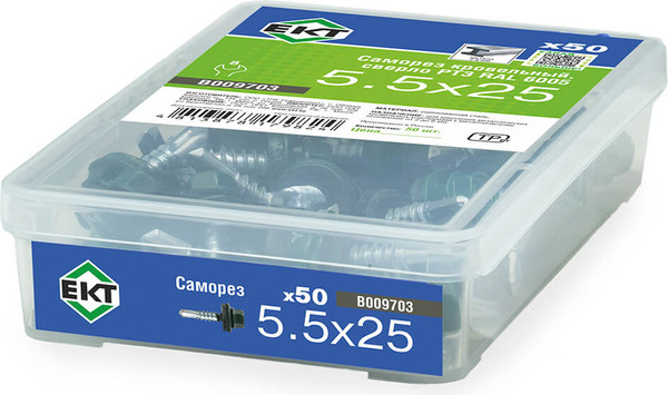 Изображение товара Саморез ЕКТ Кровельный 5.5x25 / B009703 (50шт)