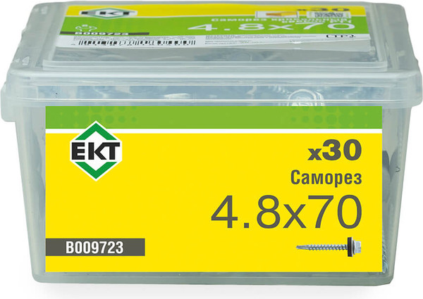 Изображение товара Саморез ЕКТ Кровельный 4.8x70 / B009723 (30шт)