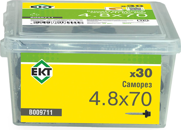Изображение товара Саморез ЕКТ Кровельный 4.8x70 / B009711 (30шт)