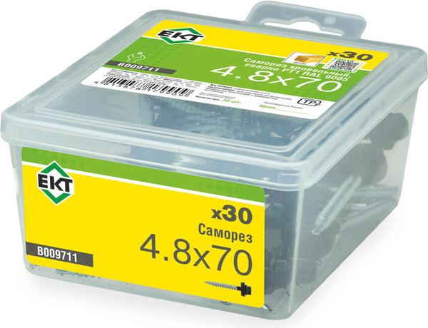 Изображение товара Саморез ЕКТ Кровельный 4.8x70 / B009711 (30шт)