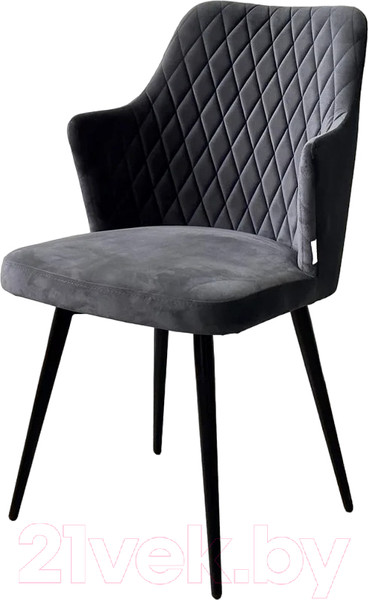 Изображение товара Стул M-City Herman 360 градусов / 461MC05395 (темно-серый велюр/черный)