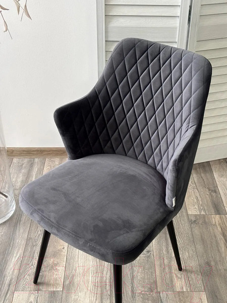 Изображение товара Стул M-City Herman 360 градусов / 461MC05395 (темно-серый велюр/черный)