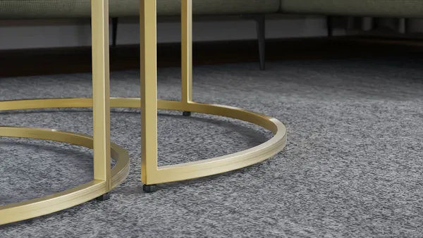 Изображение товара Журнальный столик ТриЯ Вега (золото/стекло золотой мрамор)