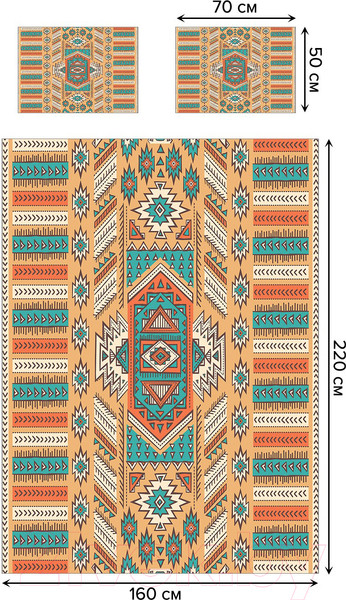 Изображение товара Набор текстиля для спальни Ambesonne 160x220 / bcsl_26703