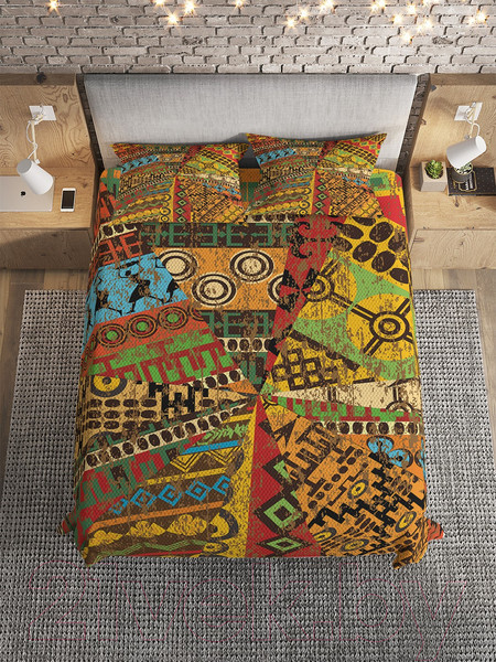 Изображение товара Набор текстиля для спальни Ambesonne Этнические рисунки 160x220 / bcsl_36531