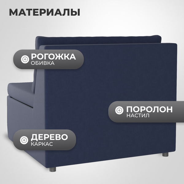 Изображение товара Кресло-кровать Mio Tesoro Такка Fotel 80 Z/F Malmo 79 (Blue)